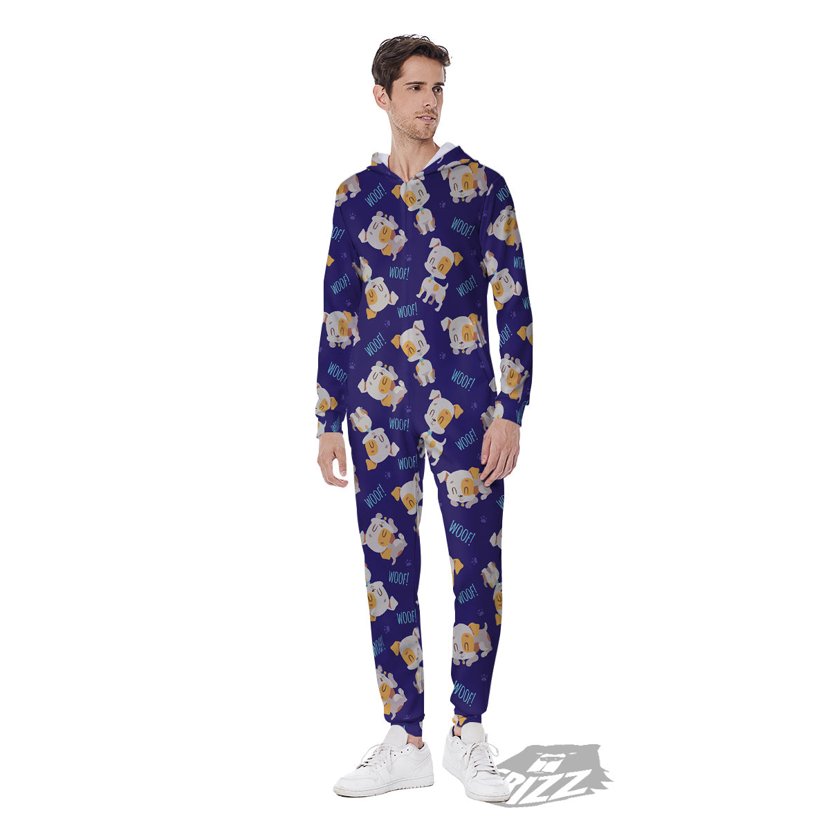 Jack Russell Terrier Cute Print Pattern Men's Jumpsuit-grizzshop