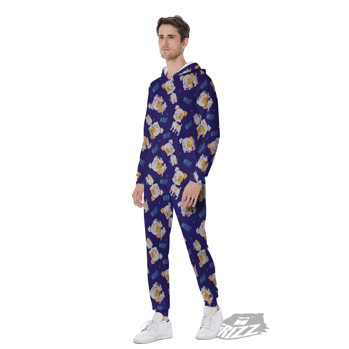 Jack Russell Terrier Cute Print Pattern Men's Jumpsuit-grizzshop