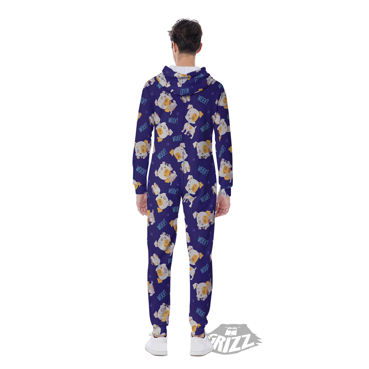 Jack Russell Terrier Cute Print Pattern Men's Jumpsuit-grizzshop
