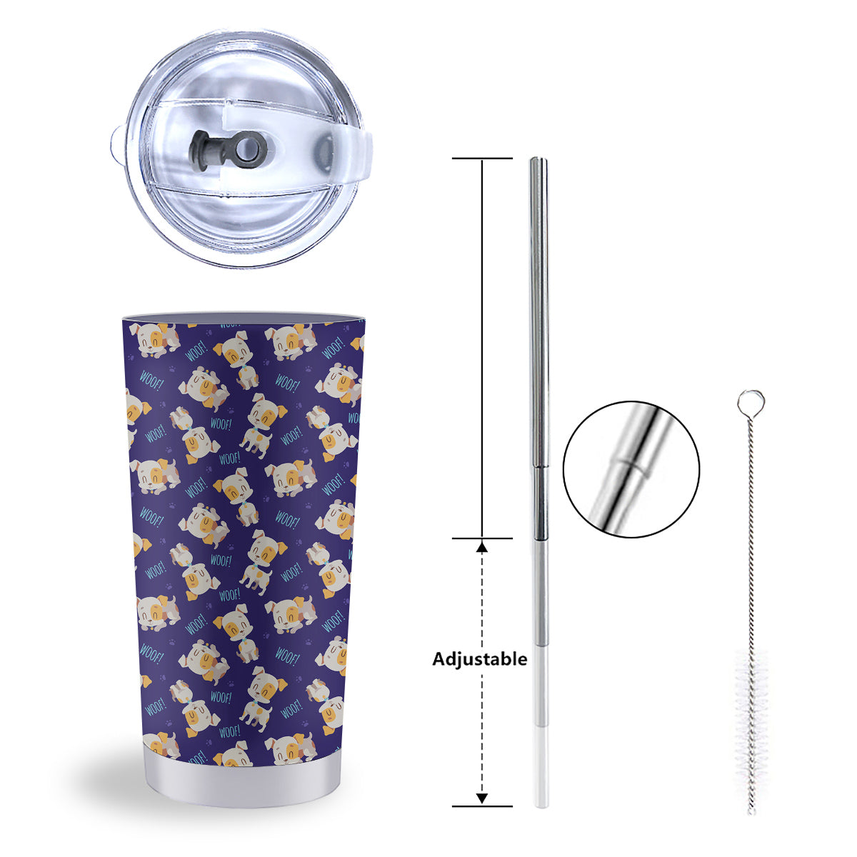 Jack Russell Terrier Cute Print Pattern Tumbler-grizzshop