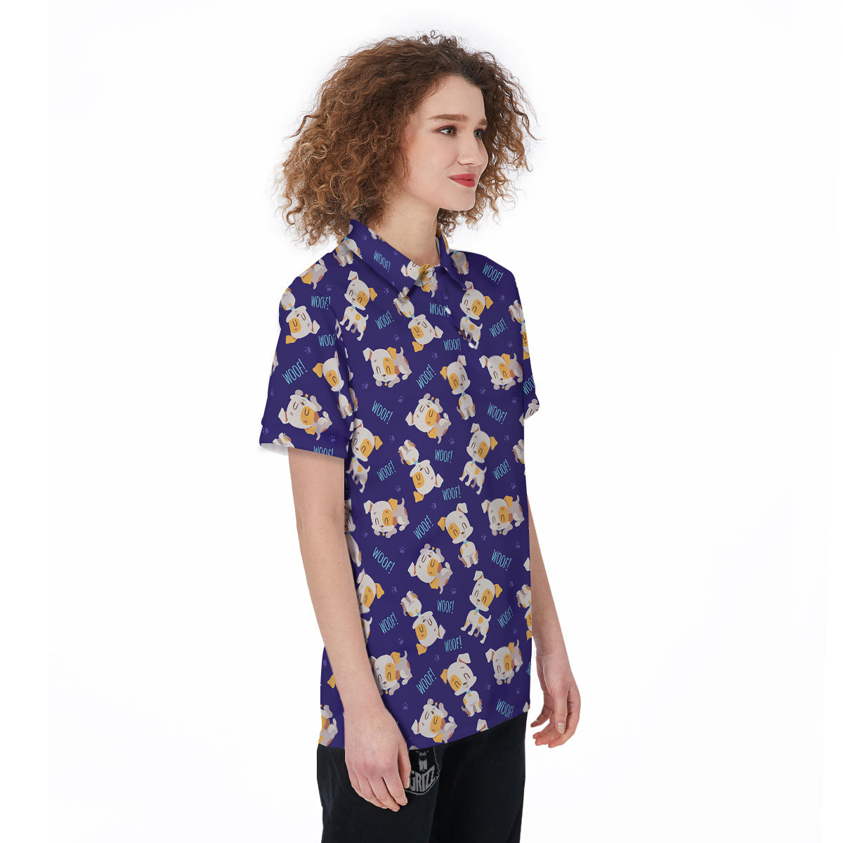 Jack Russell Terrier Cute Print Pattern Women's Golf Shirts-grizzshop