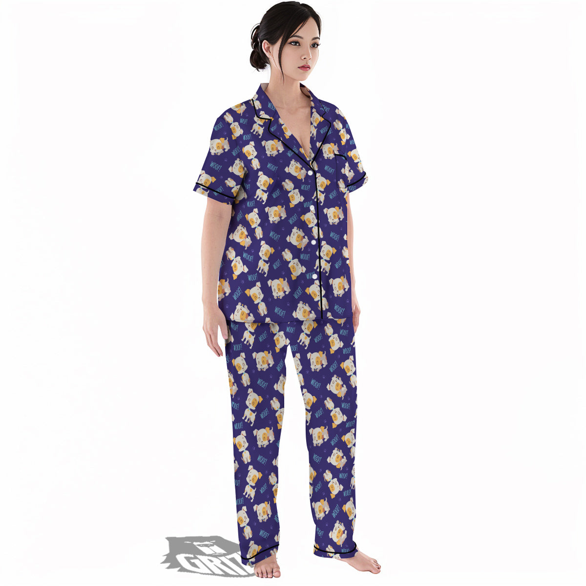 Jack Russell Terrier Cute Print Pattern Women's Pajamas Set-grizzshop