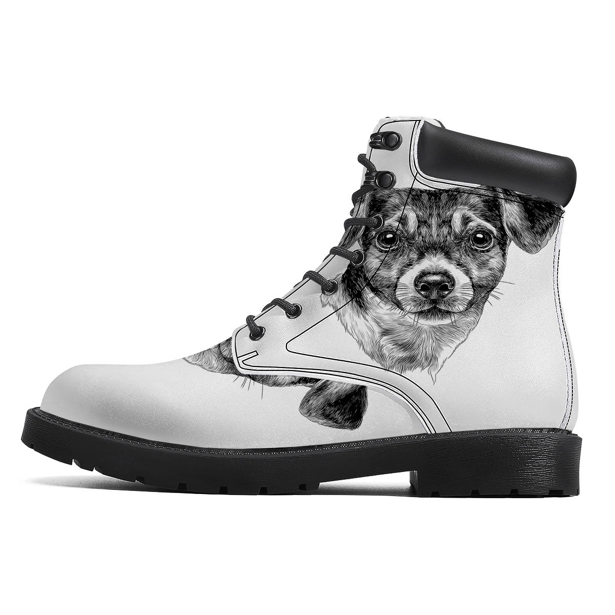 Jack Russell Terrier Drawing Print Boots-grizzshop