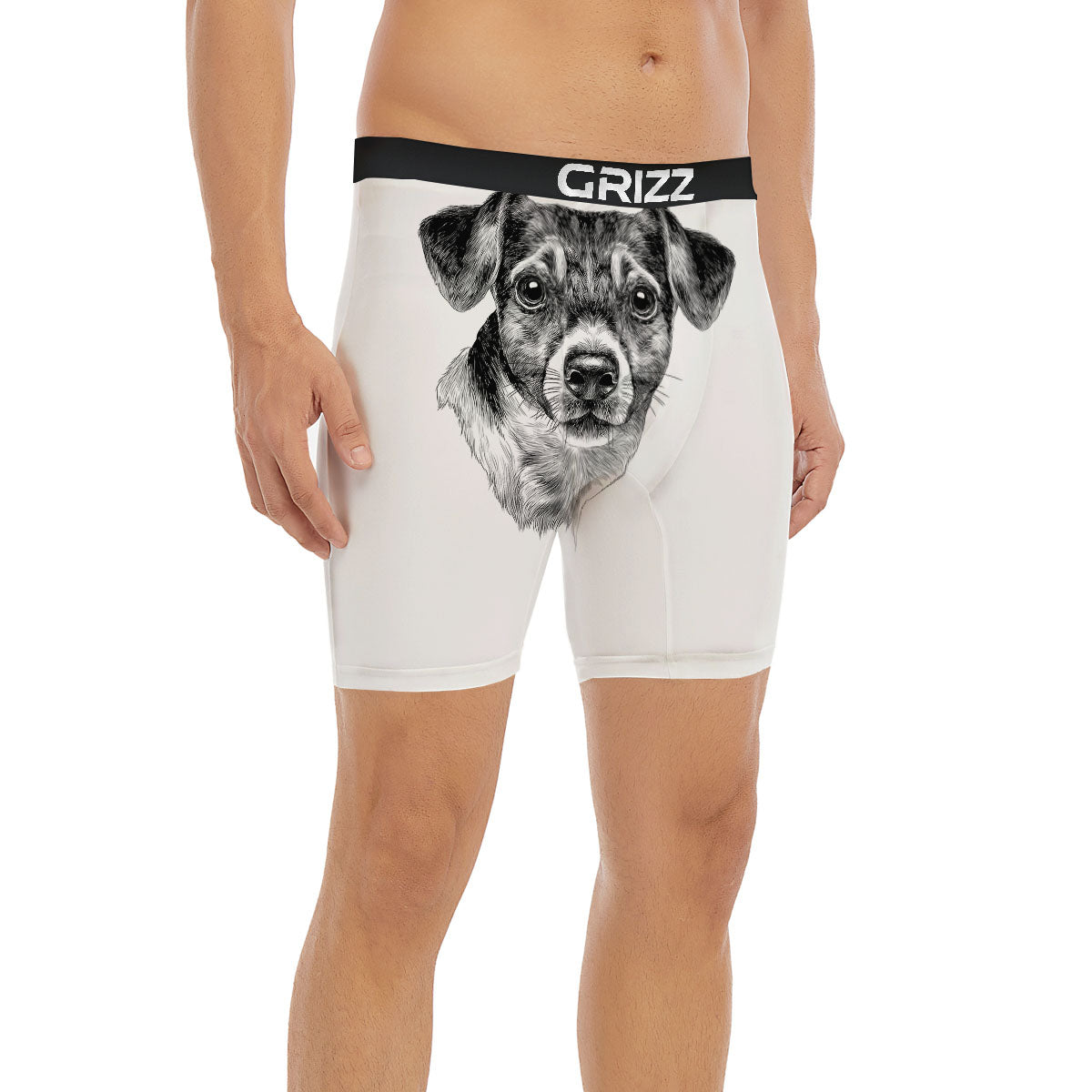 Jack Russell Terrier Drawing Print Boxer Briefs-grizzshop