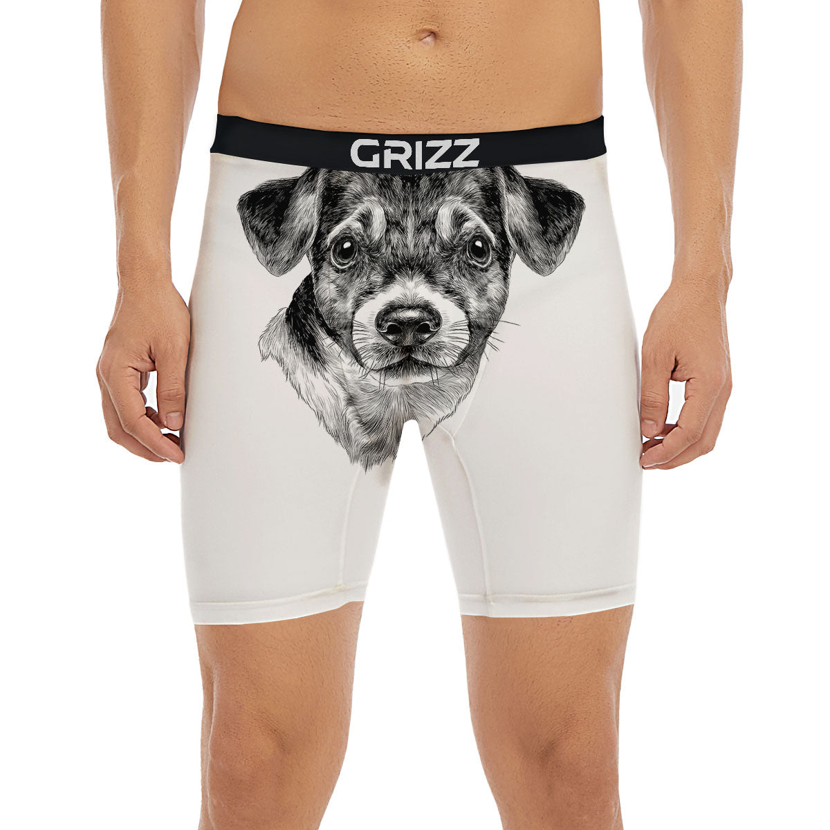Jack Russell Terrier Drawing Print Boxer Briefs-grizzshop