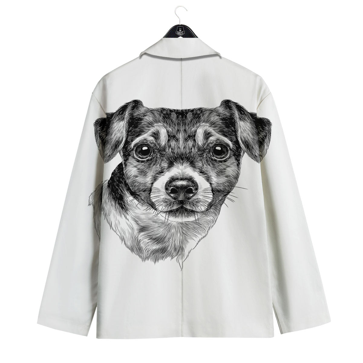 Jack Russell Terrier Drawing Print Men's Sport Coat-grizzshop