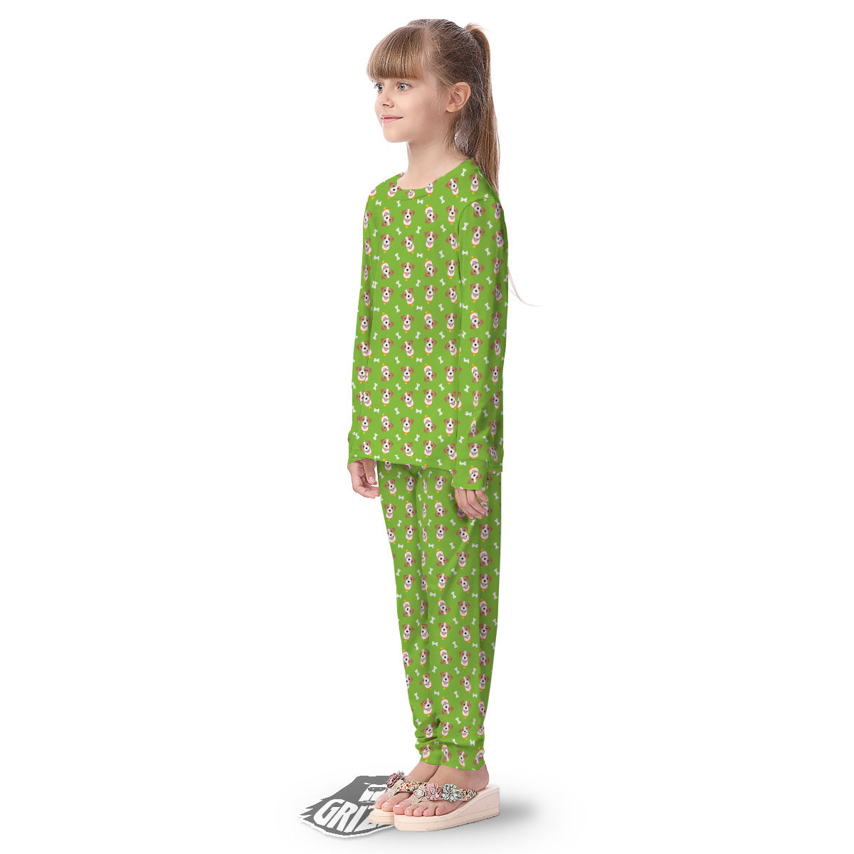 Jack Russell Terrier Happy Print Pattern Kid's Pajamas-grizzshop