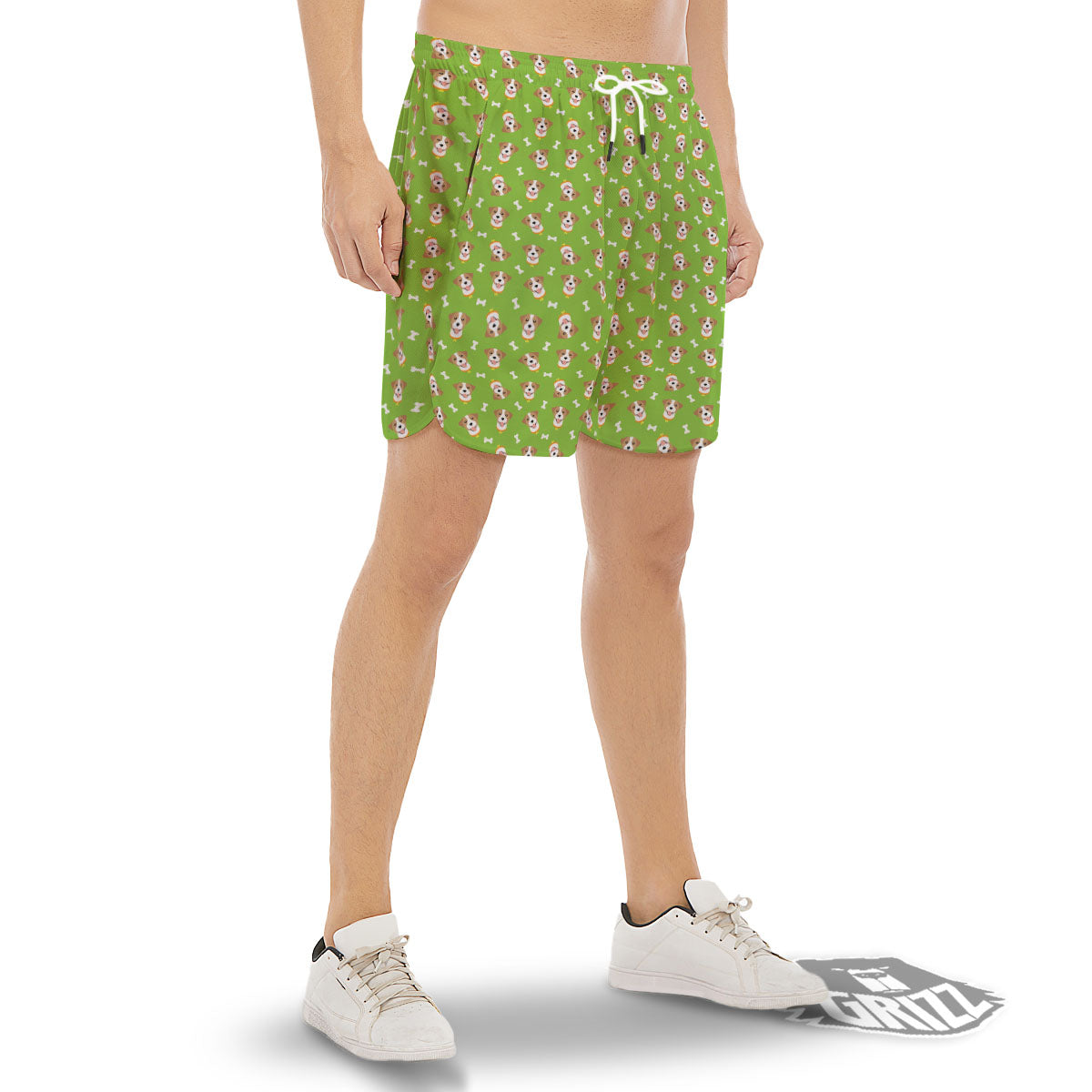 Jack Russell Terrier Happy Print Pattern Men's Gym Shorts-grizzshop