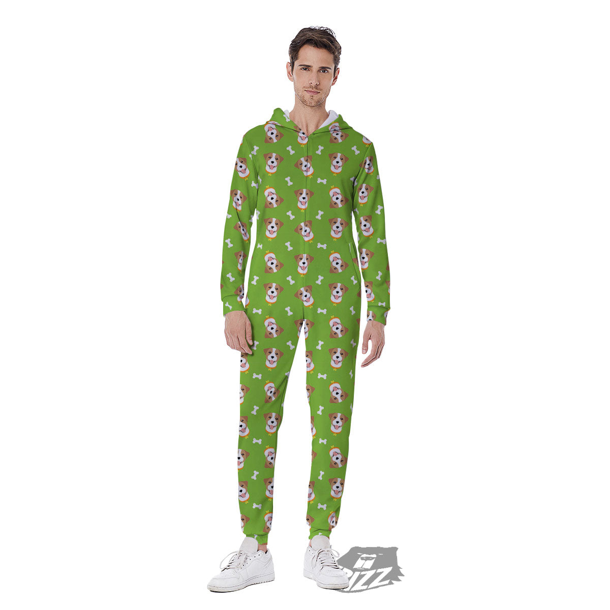 Jack Russell Terrier Happy Print Pattern Men's Jumpsuit-grizzshop