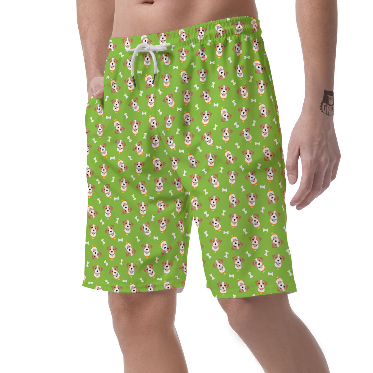 Jack Russell Terrier Happy Print Pattern Men's Shorts-grizzshop