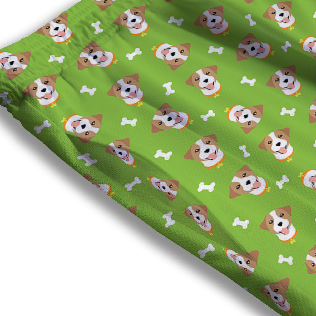 Jack Russell Terrier Happy Print Pattern Mesh Shorts