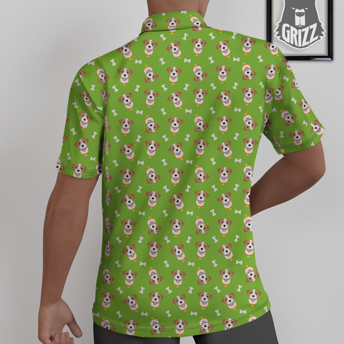 Jack Russell Terrier Happy Print Pattern Untucked Shirts-grizzshop