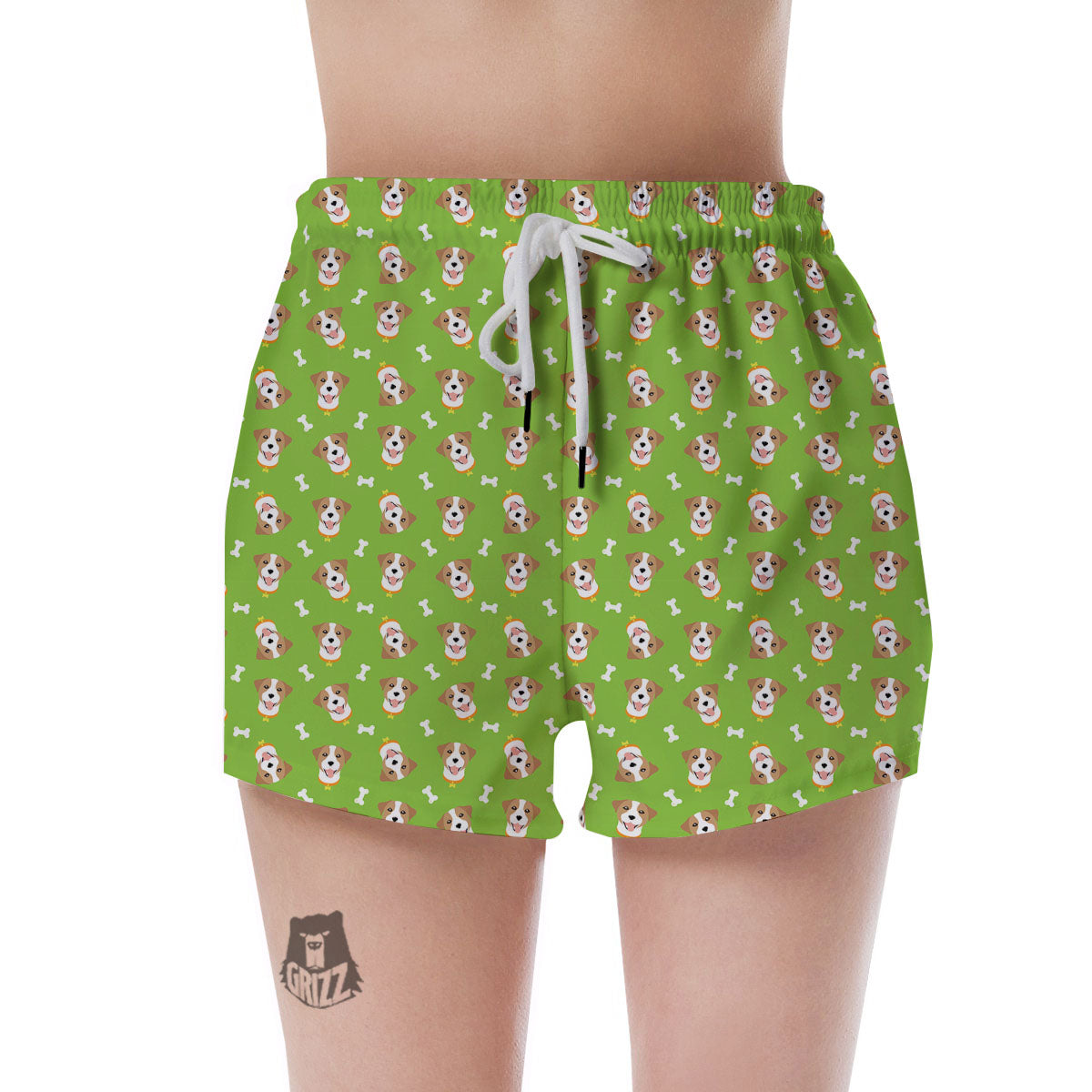 Jack Russell Terrier Happy Print Pattern Women's Shorts-grizzshop