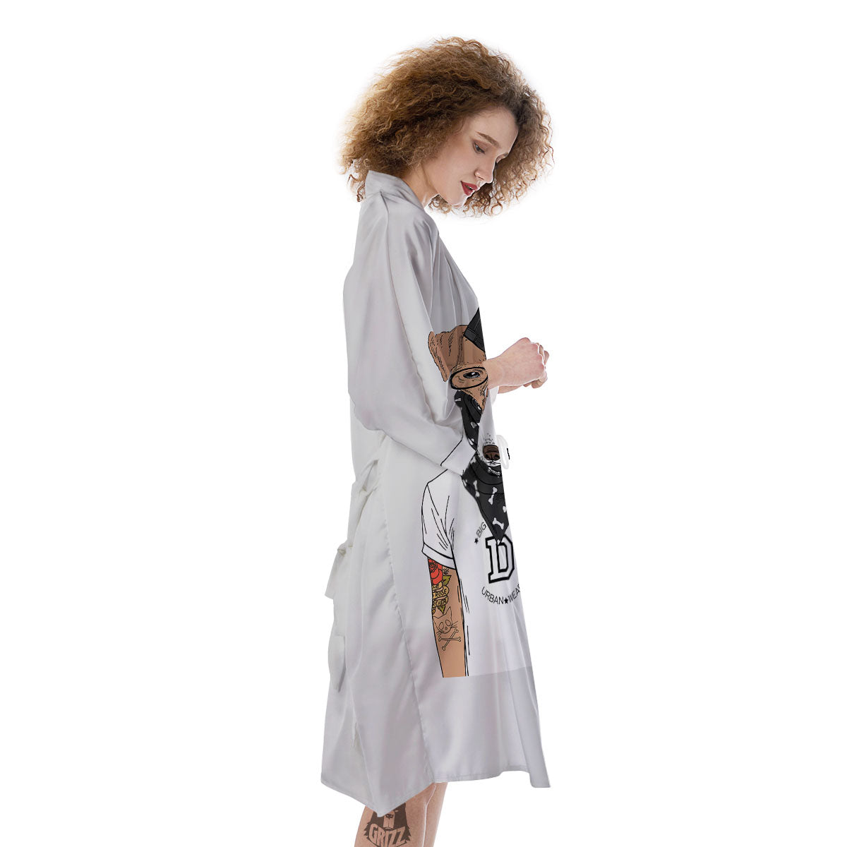 Jack Russell Terrier Hipster Print Kimono-grizzshop