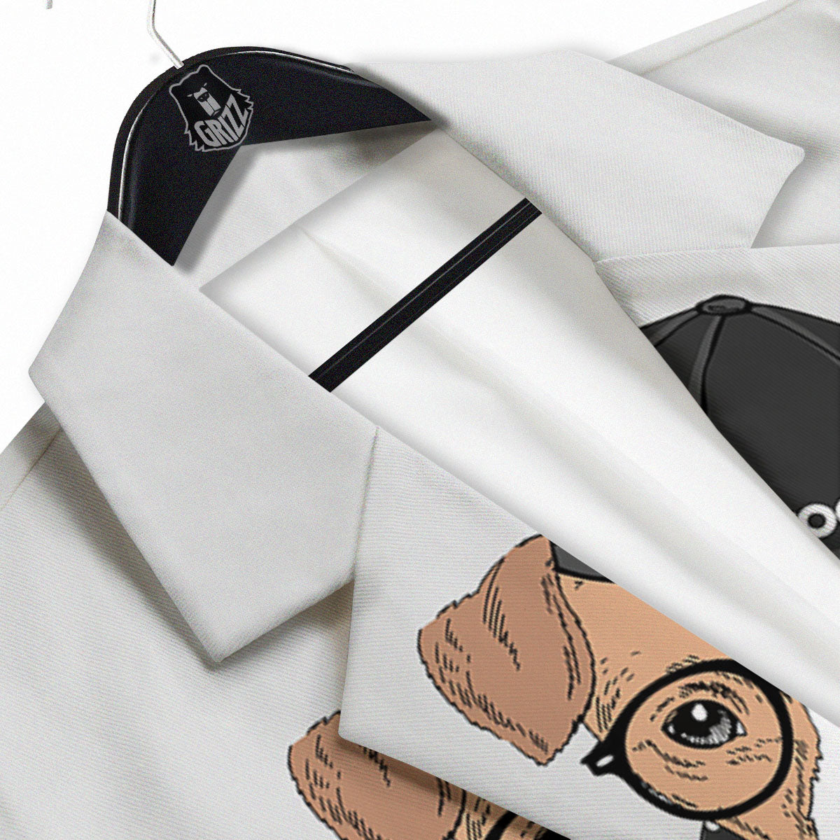 Jack Russell Terrier Hipster Print Men's Sport Coat-grizzshop