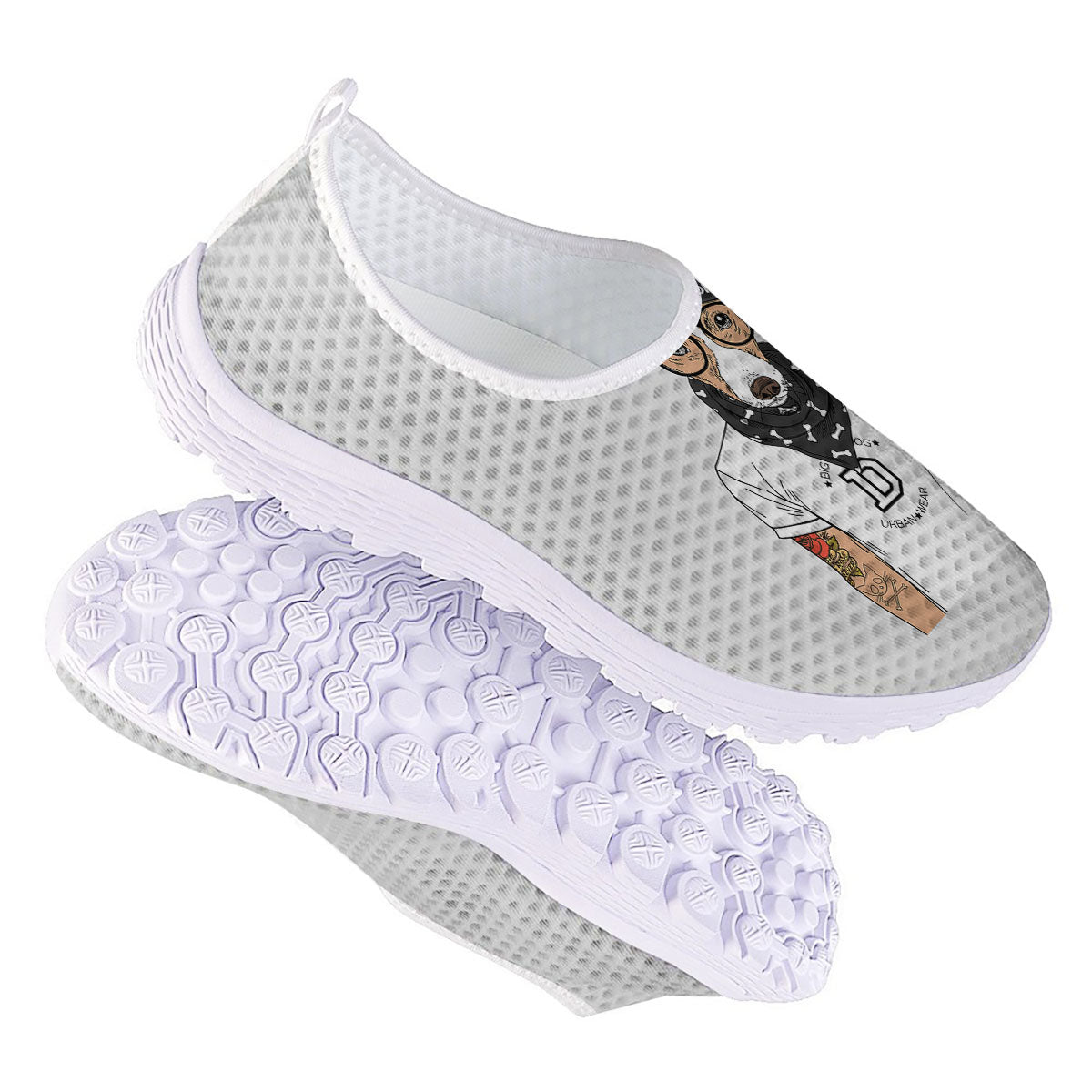 Jack Russell Terrier Hipster Print Nurse Shoes-grizzshop