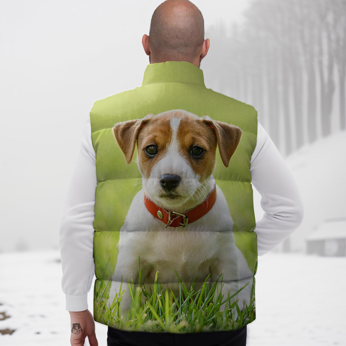 Jack Russell Terrier Little Print Down Vest