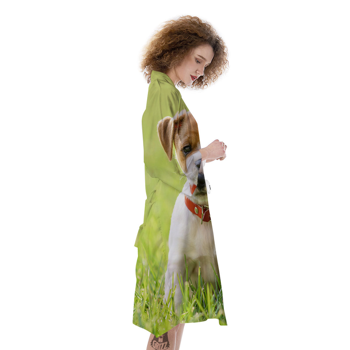 Jack Russell Terrier Little Print Kimono-grizzshop
