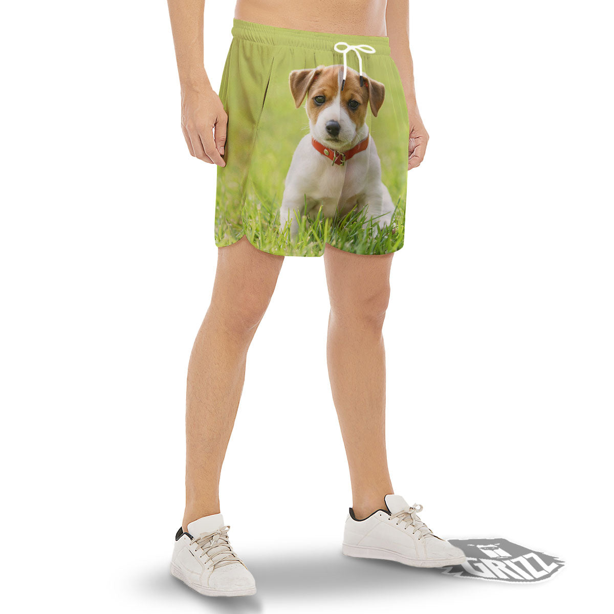 Jack Russell Terrier Little Print Men's Gym Shorts-grizzshop