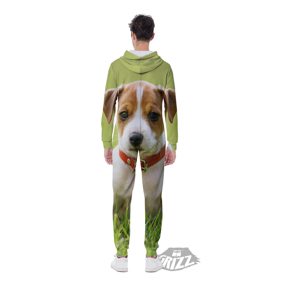 Jack Russell Terrier Little Print Men's Jumpsuit-grizzshop