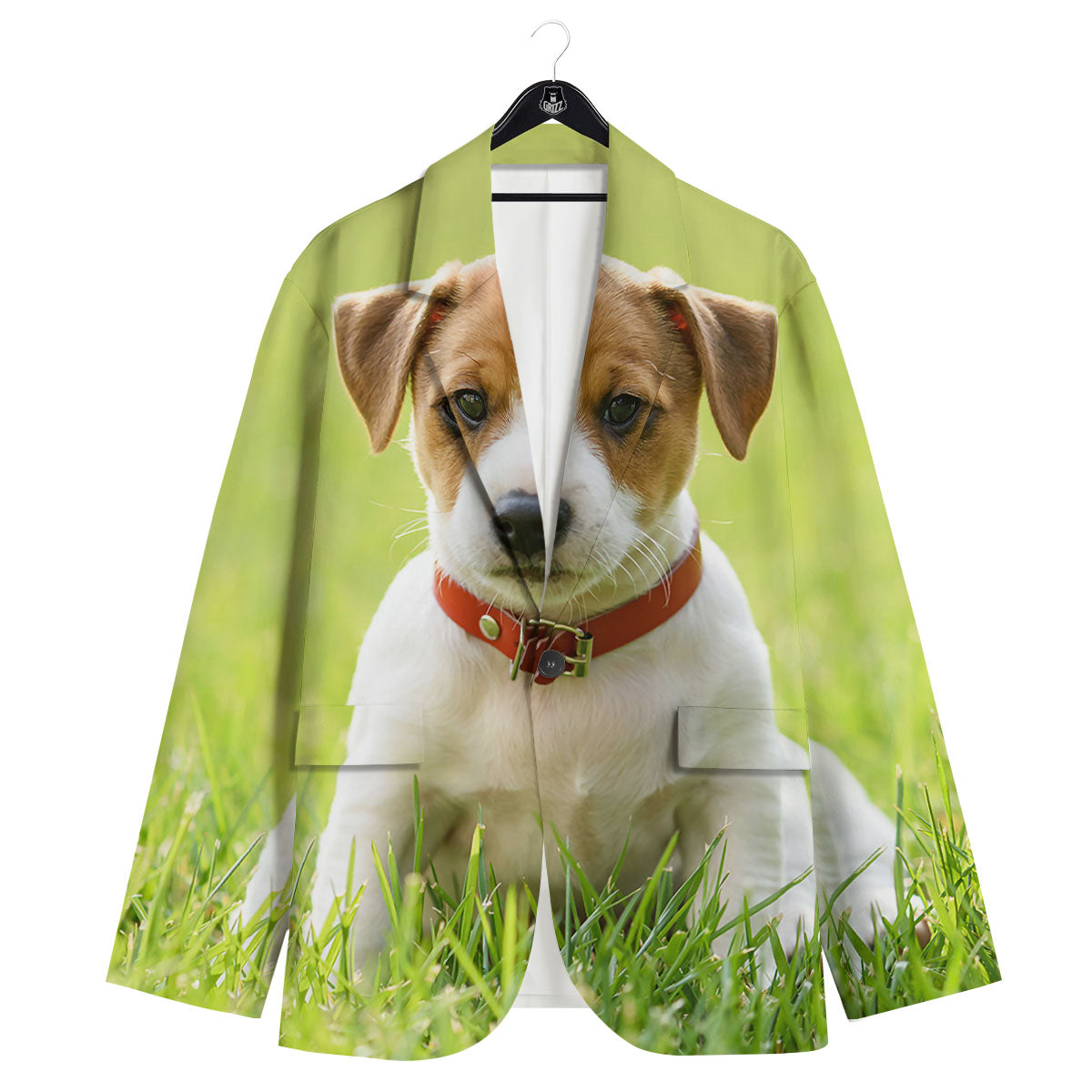 Jack Russell Terrier Little Print Men's Sport Coat-grizzshop