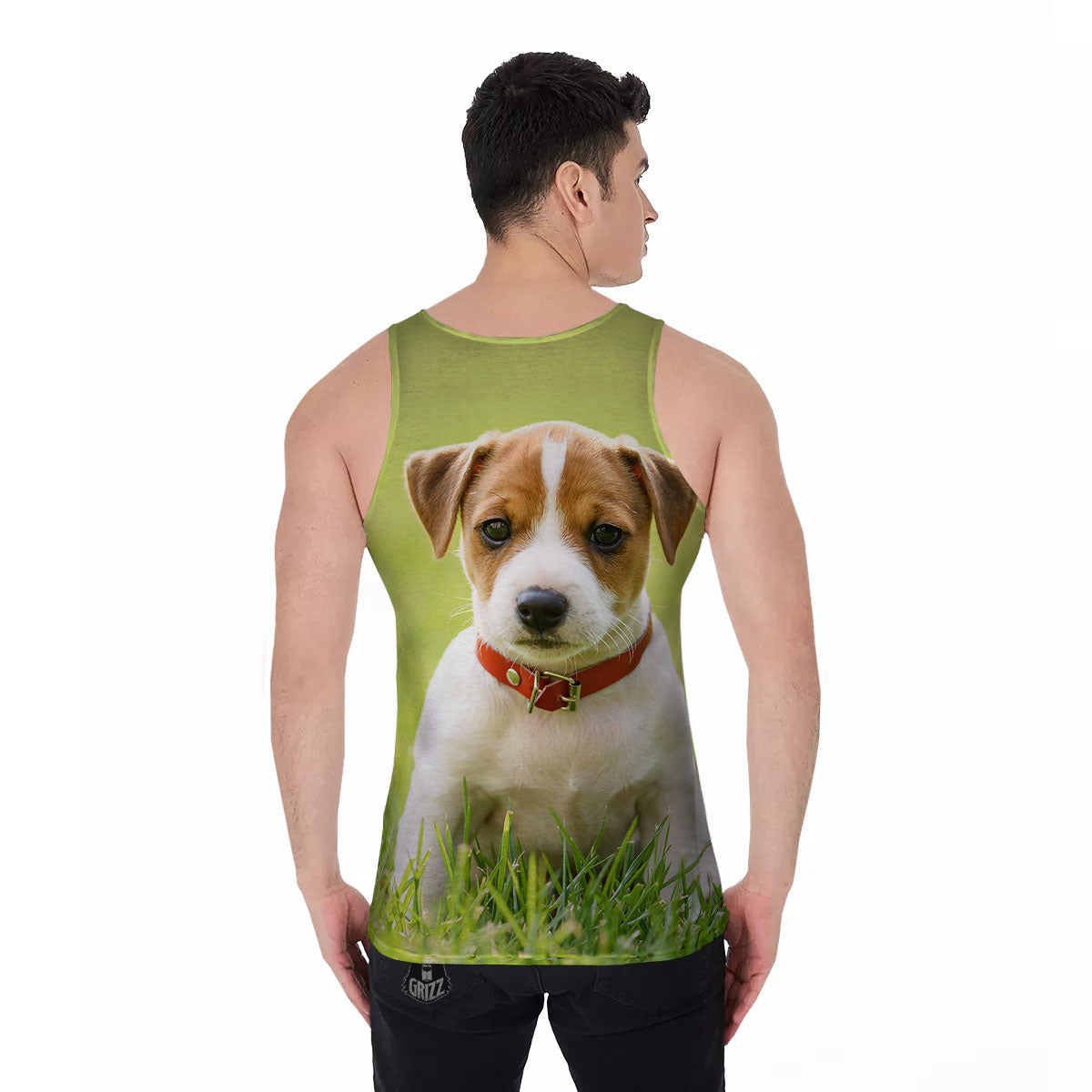 Jack Russell Terrier Little Print Men's Tank Top-grizzshop