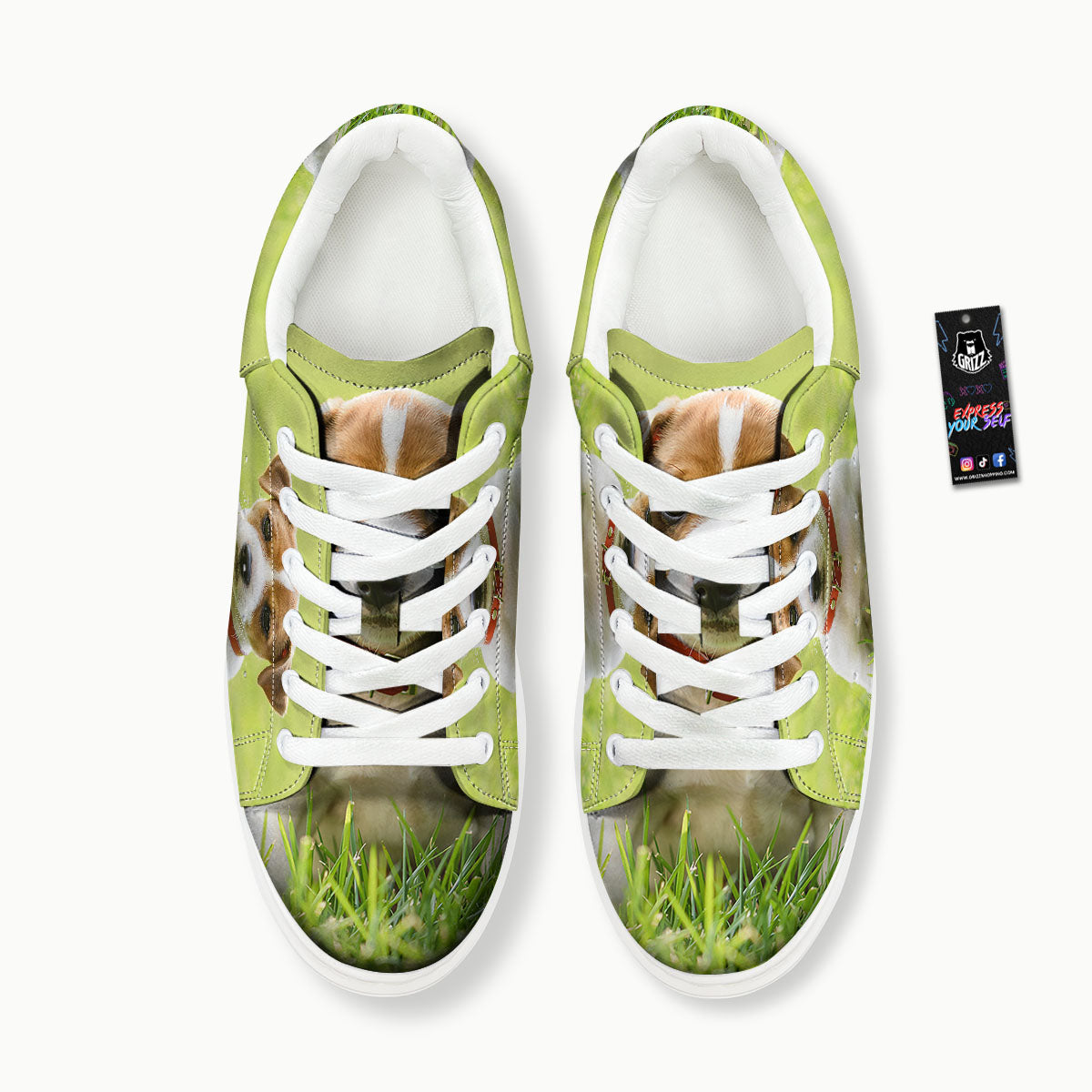 Jack Russell Terrier Little Print Platform Shoes-grizzshop