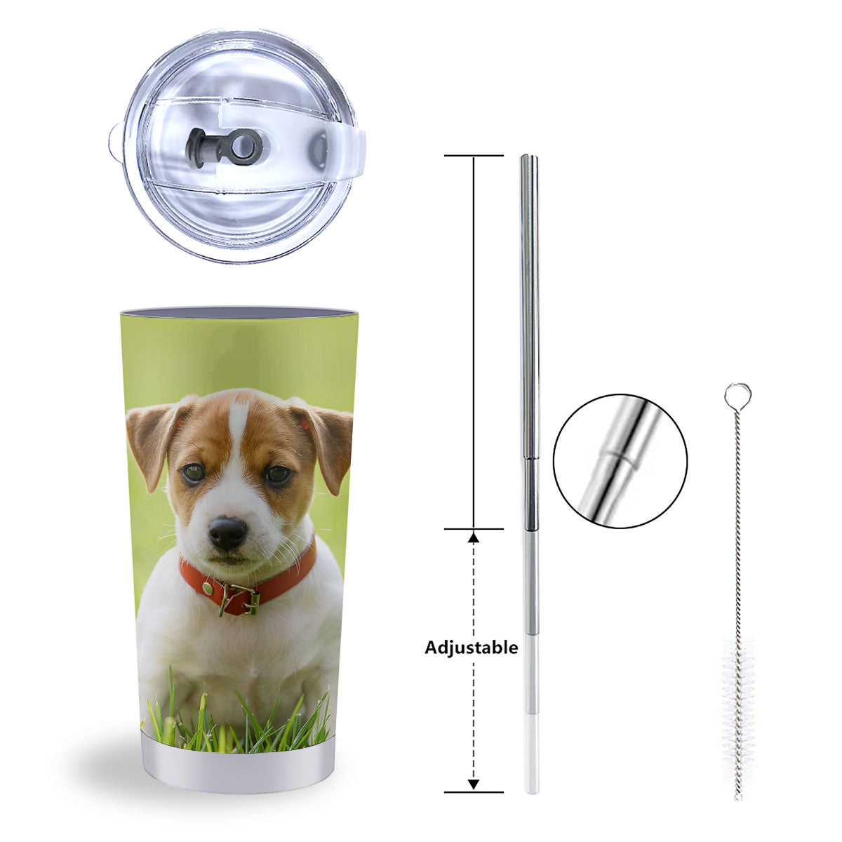 Jack Russell Terrier Little Print Tumbler-grizzshop