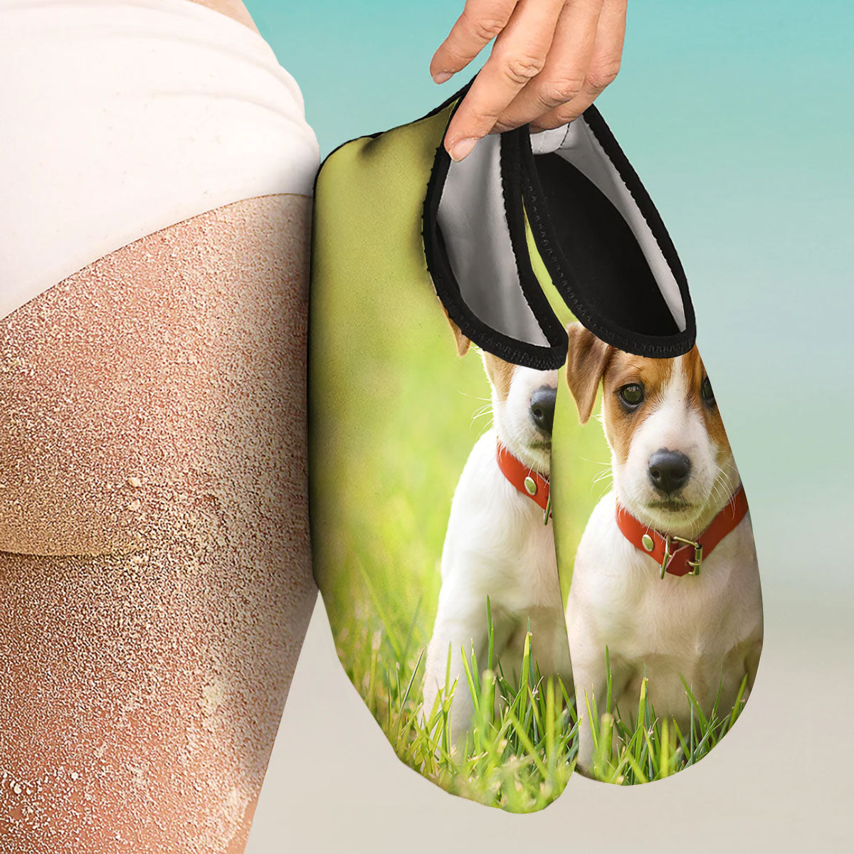 Jack Russell Terrier Little Print Water Shoes-grizzshop