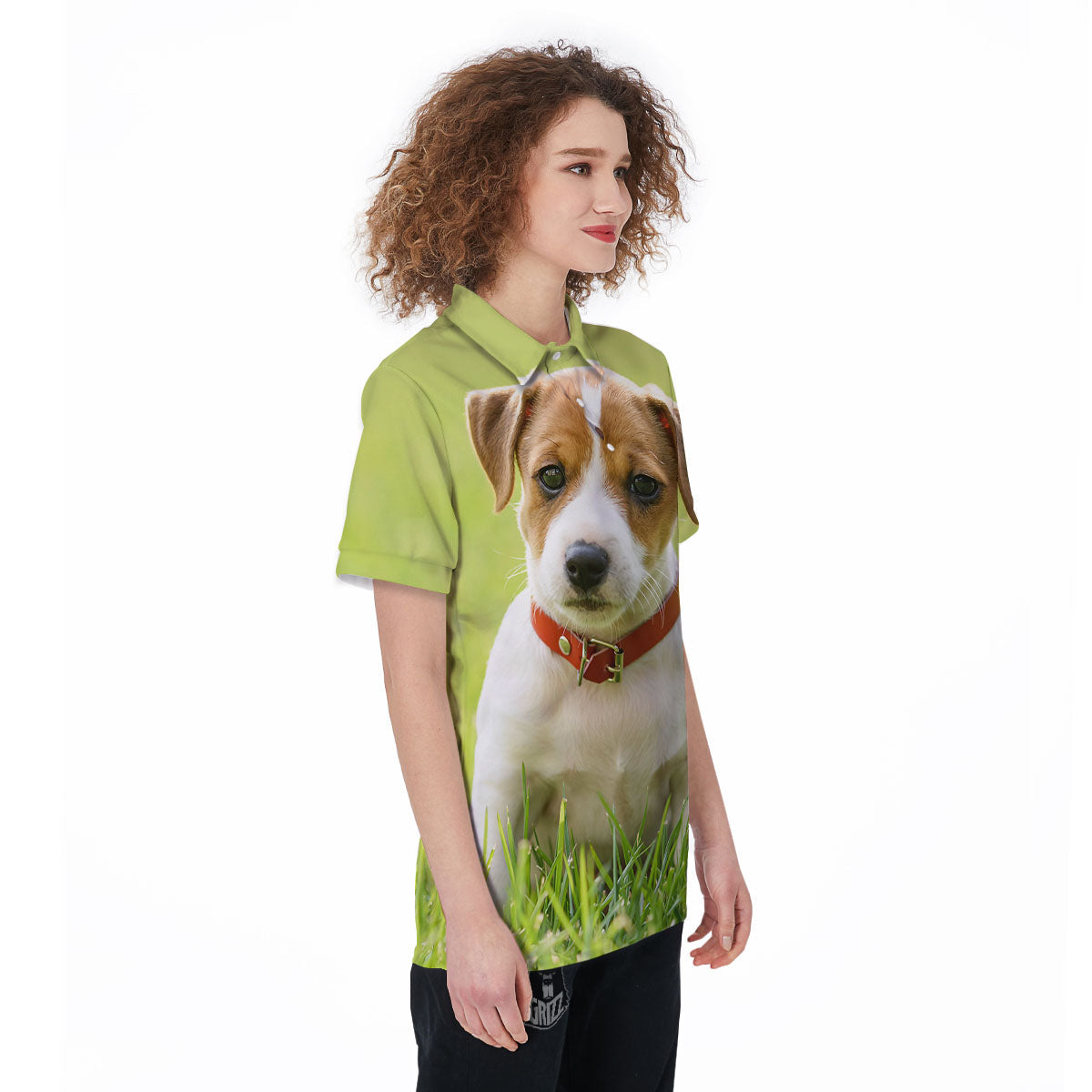 Jack Russell Terrier Little Print Women's Golf Shirts-grizzshop