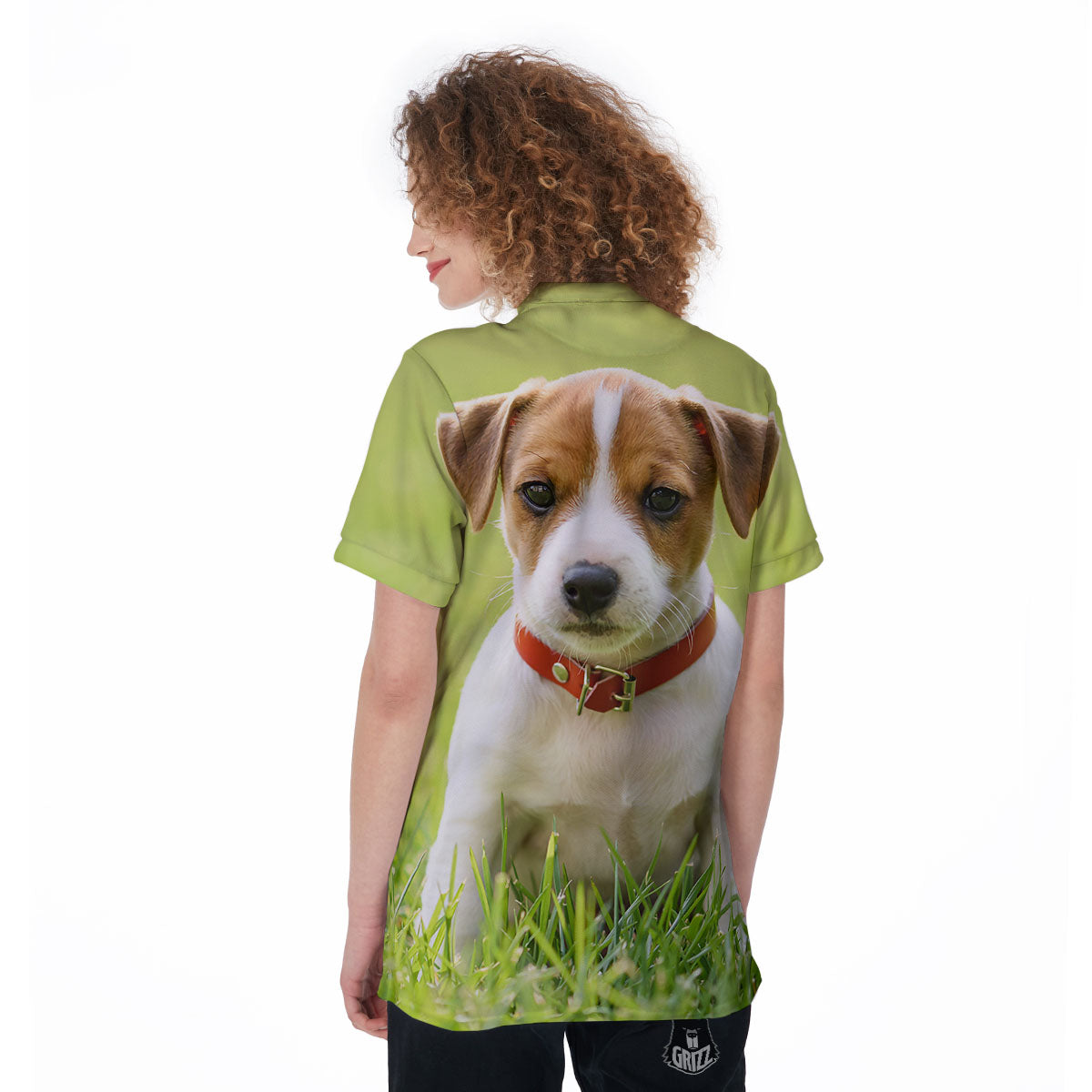 Jack Russell Terrier Little Print Women's Golf Shirts-grizzshop