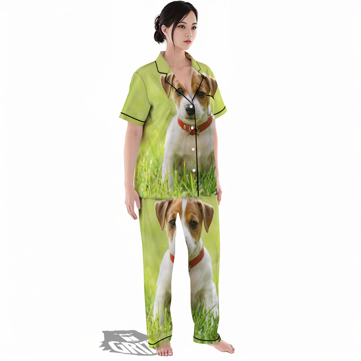 Jack Russell Terrier Little Print Women's Pajamas Set-grizzshop