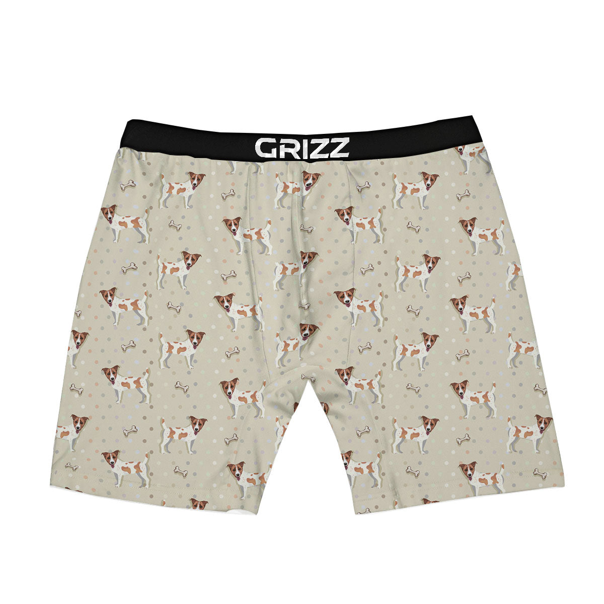 Jack Russell Terrier Polka Dot Print Pattern Boxer Briefs-grizzshop