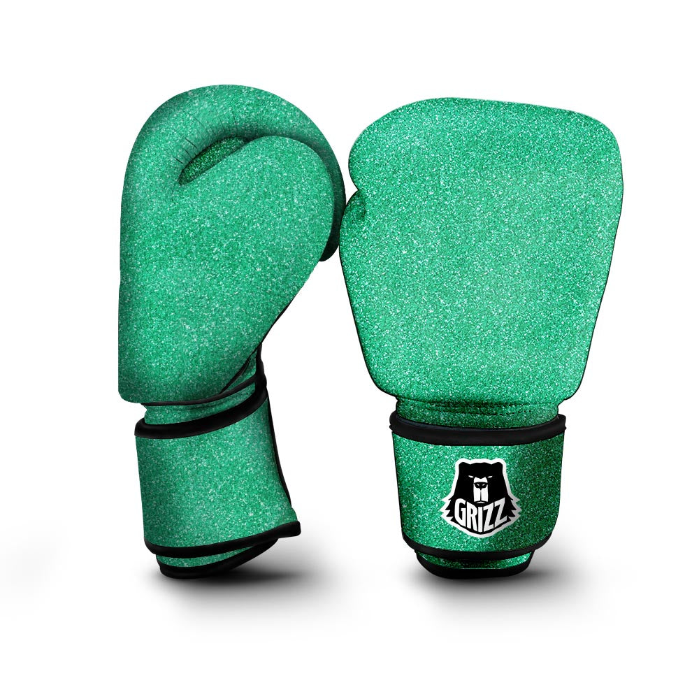 Jade Glitter Artwork Print Boxing Gloves-grizzshop