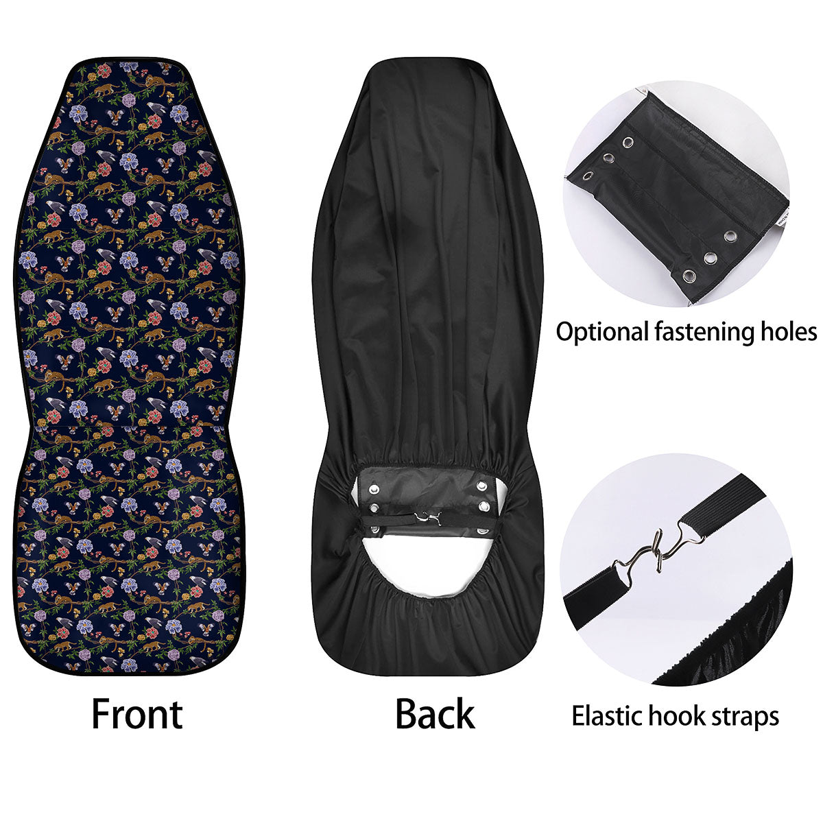 Jaguar And Eagle Print Pattern Car Seat Covers-grizzshop