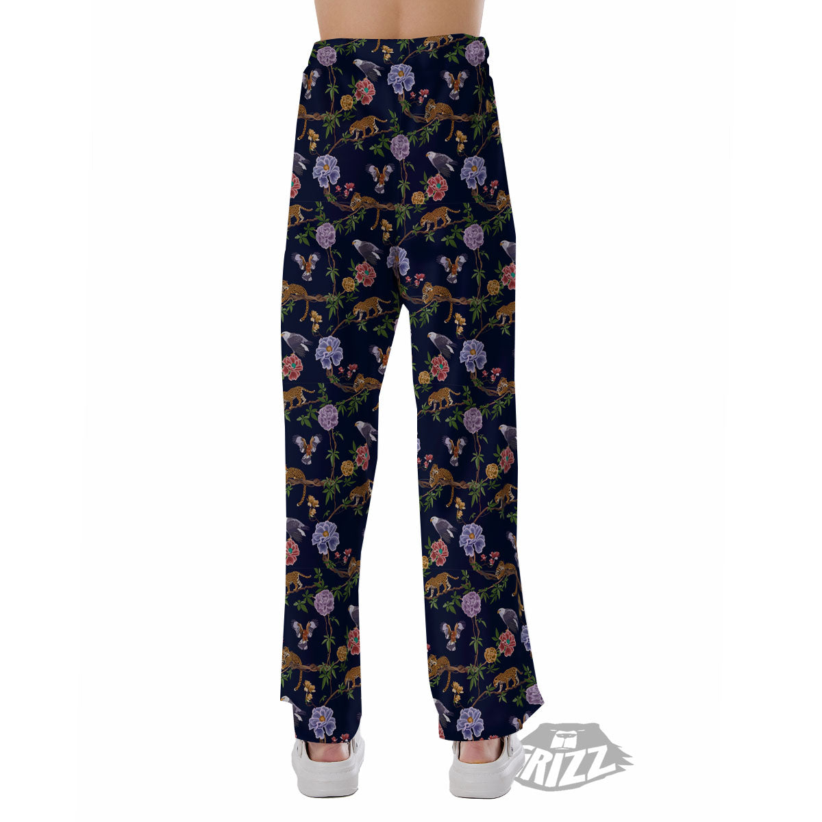 Jaguar And Eagle Print Pattern Pajama Pants-grizzshop