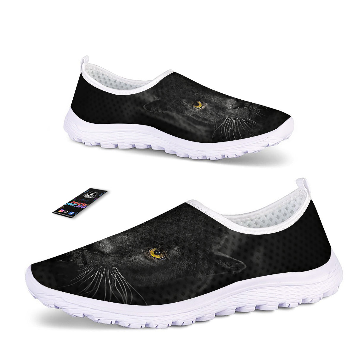 Jaguar Black Print Nurse Shoes-grizzshop