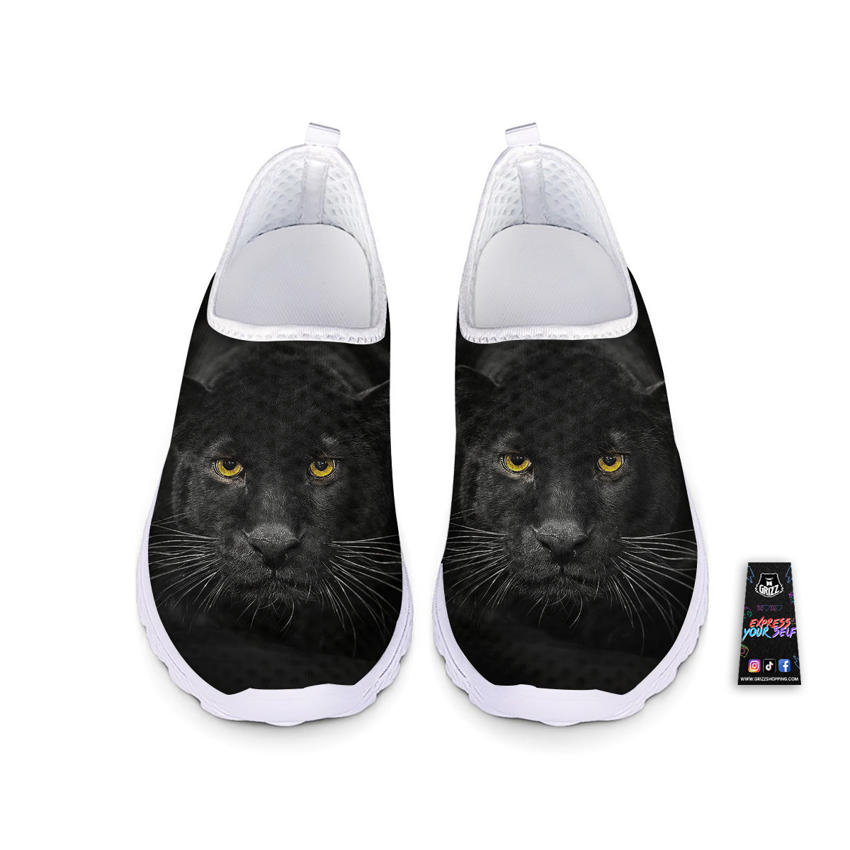 Jaguar Black Print Nurse Shoes-grizzshop
