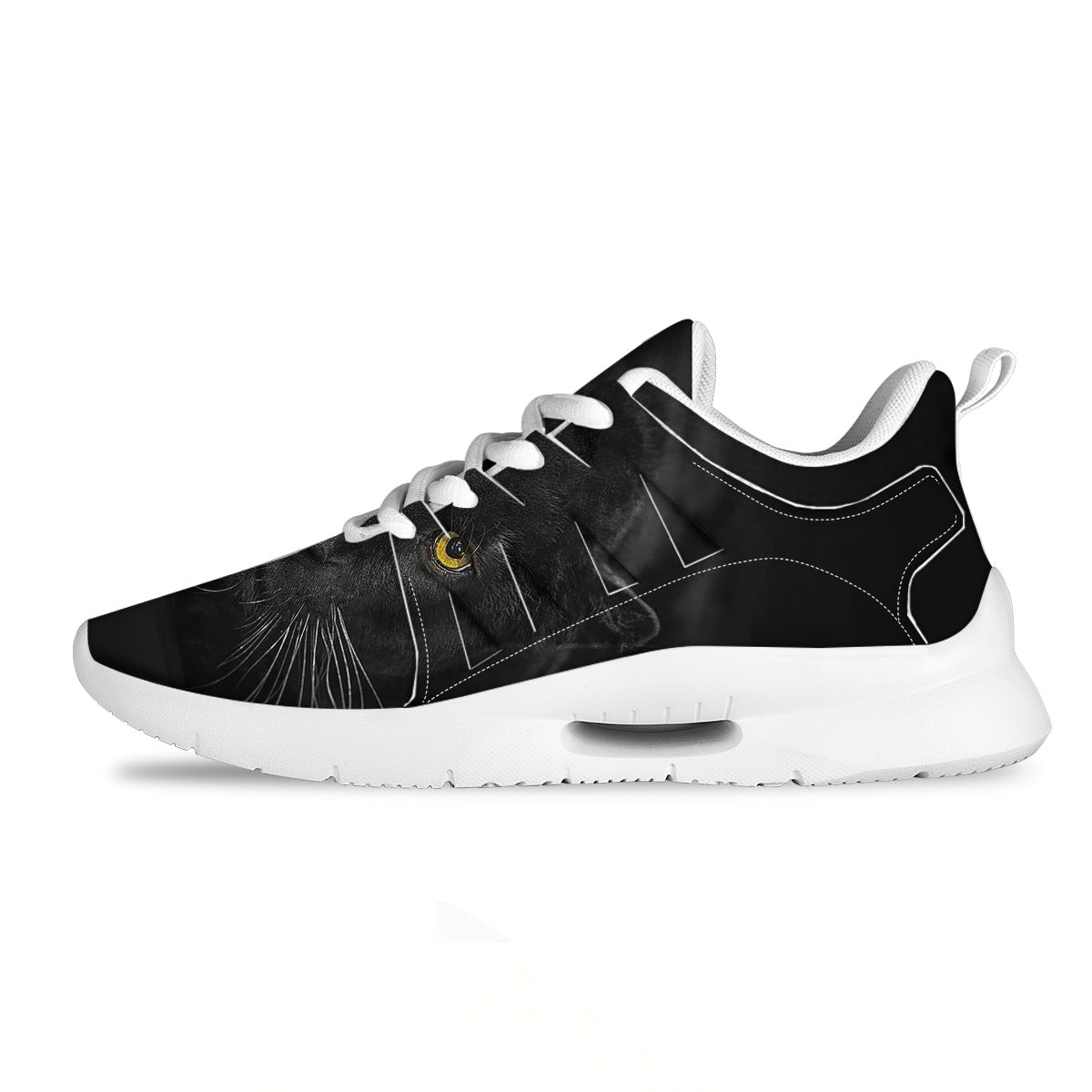 Jaguar Black Print Tennis Shoes-grizzshop
