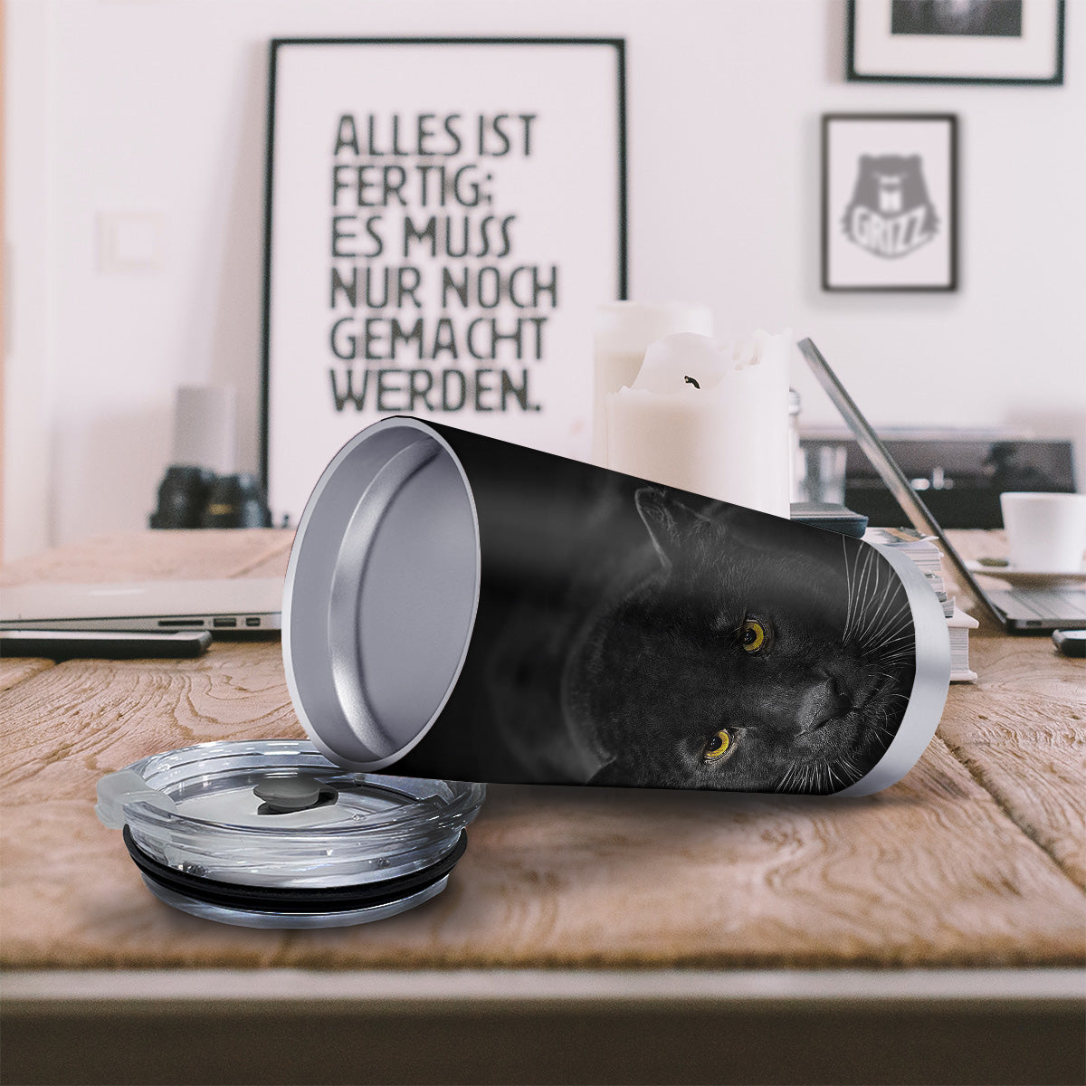 Jaguar Black Print Tumbler-grizzshop