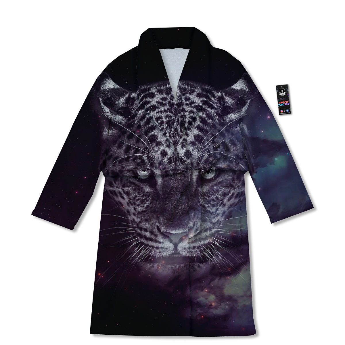 Jaguar Galaxy Print Bathrobe-grizzshop
