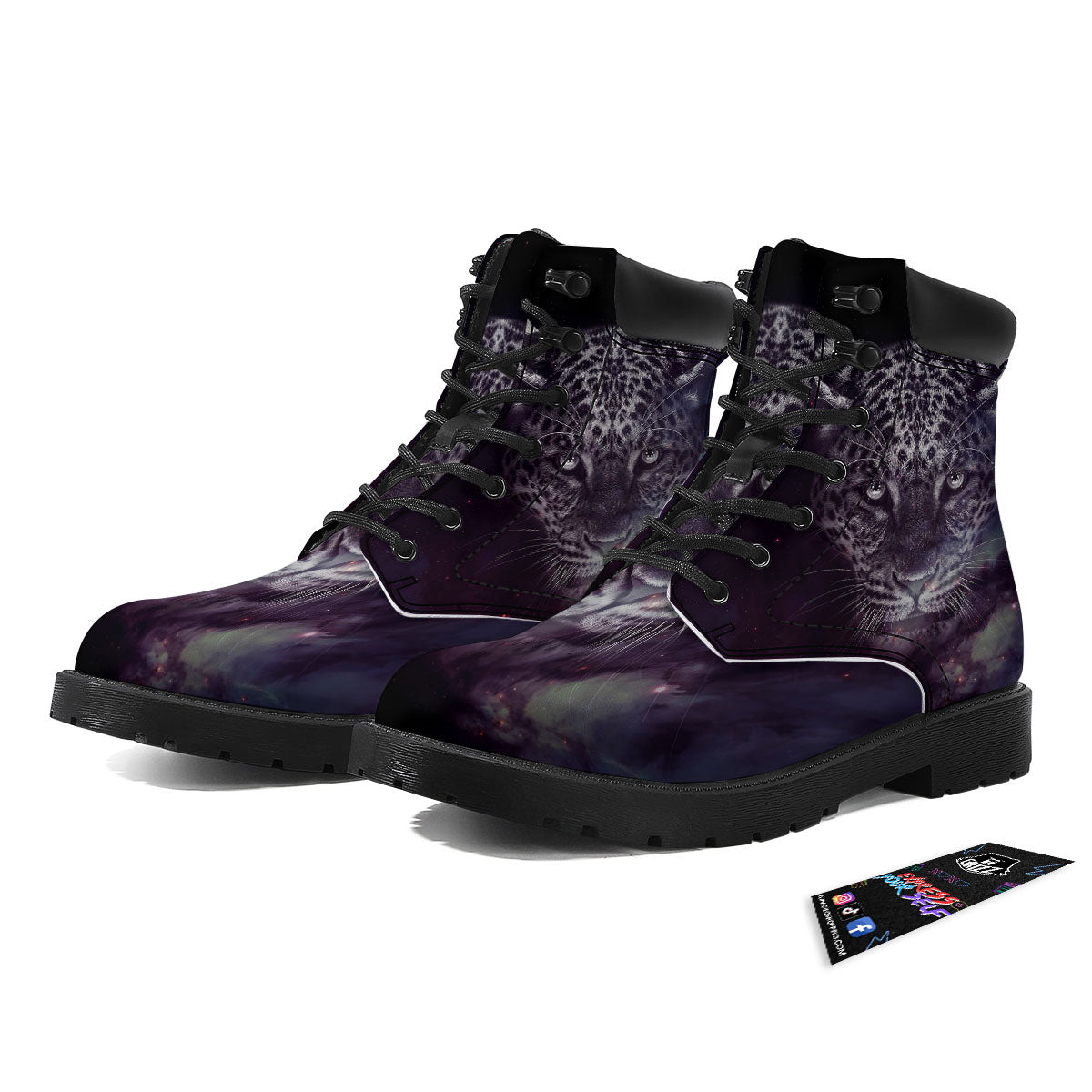 Jaguar Galaxy Print Boots-grizzshop