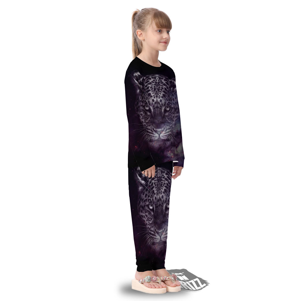 Jaguar Galaxy Print Kid's Pajamas-grizzshop