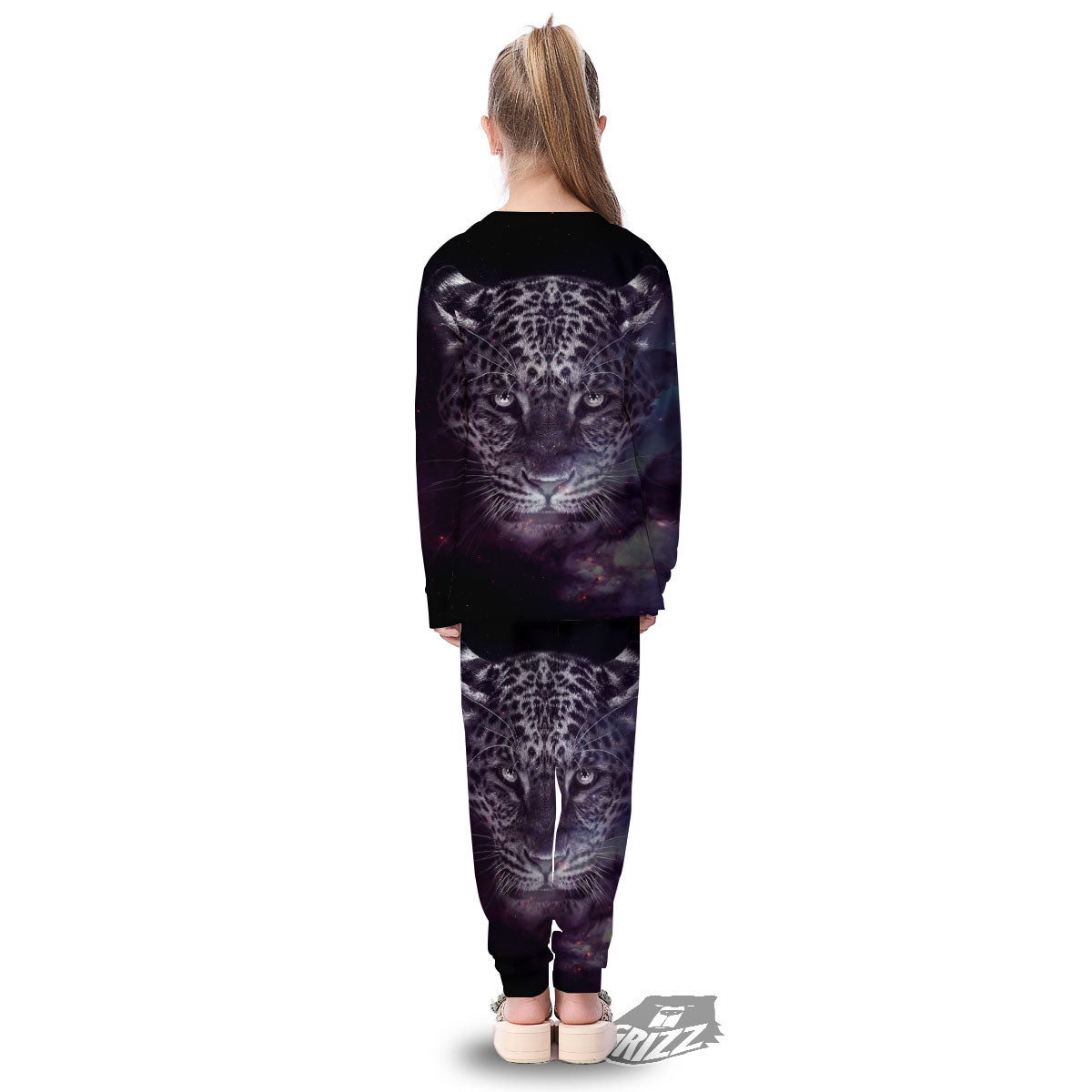 Jaguar Galaxy Print Kid's Pajamas-grizzshop