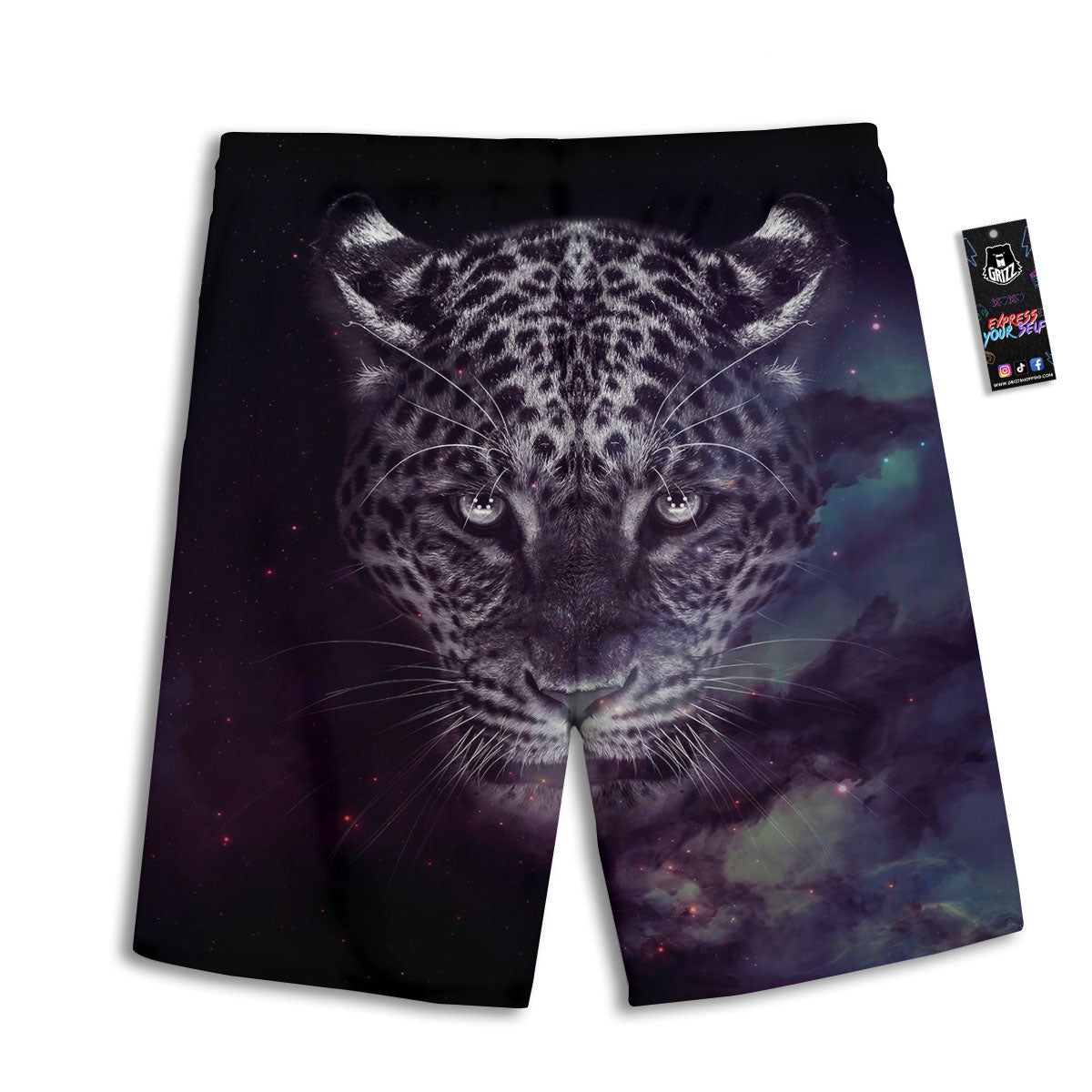 Lotus Hot Pink Print Pattern Men's Athletic Shorts