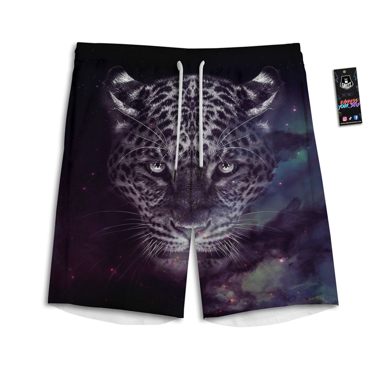 Lotus Hot Pink Print Pattern Men's Athletic Shorts