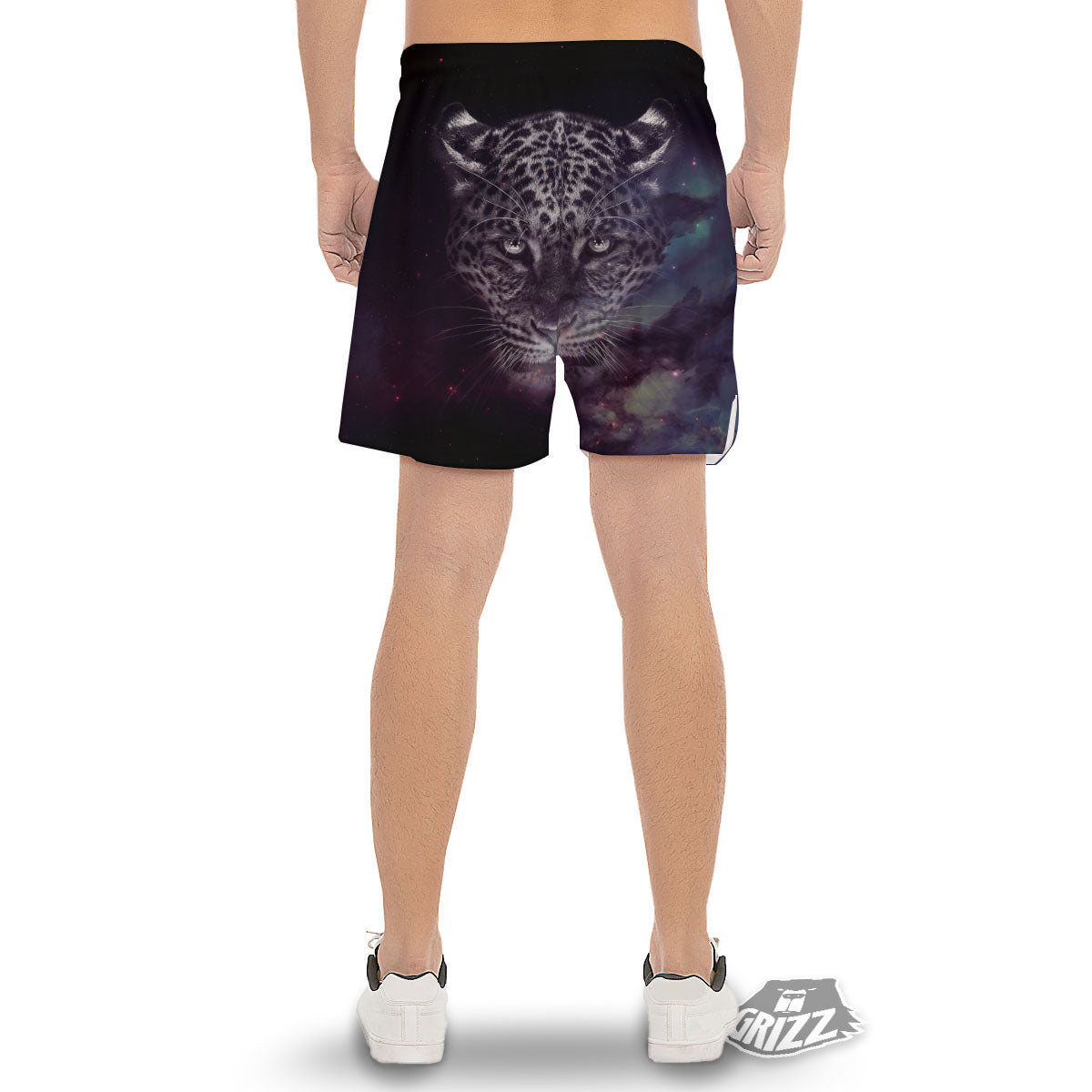 Jaguar Galaxy Print Men's Gym Shorts-grizzshop