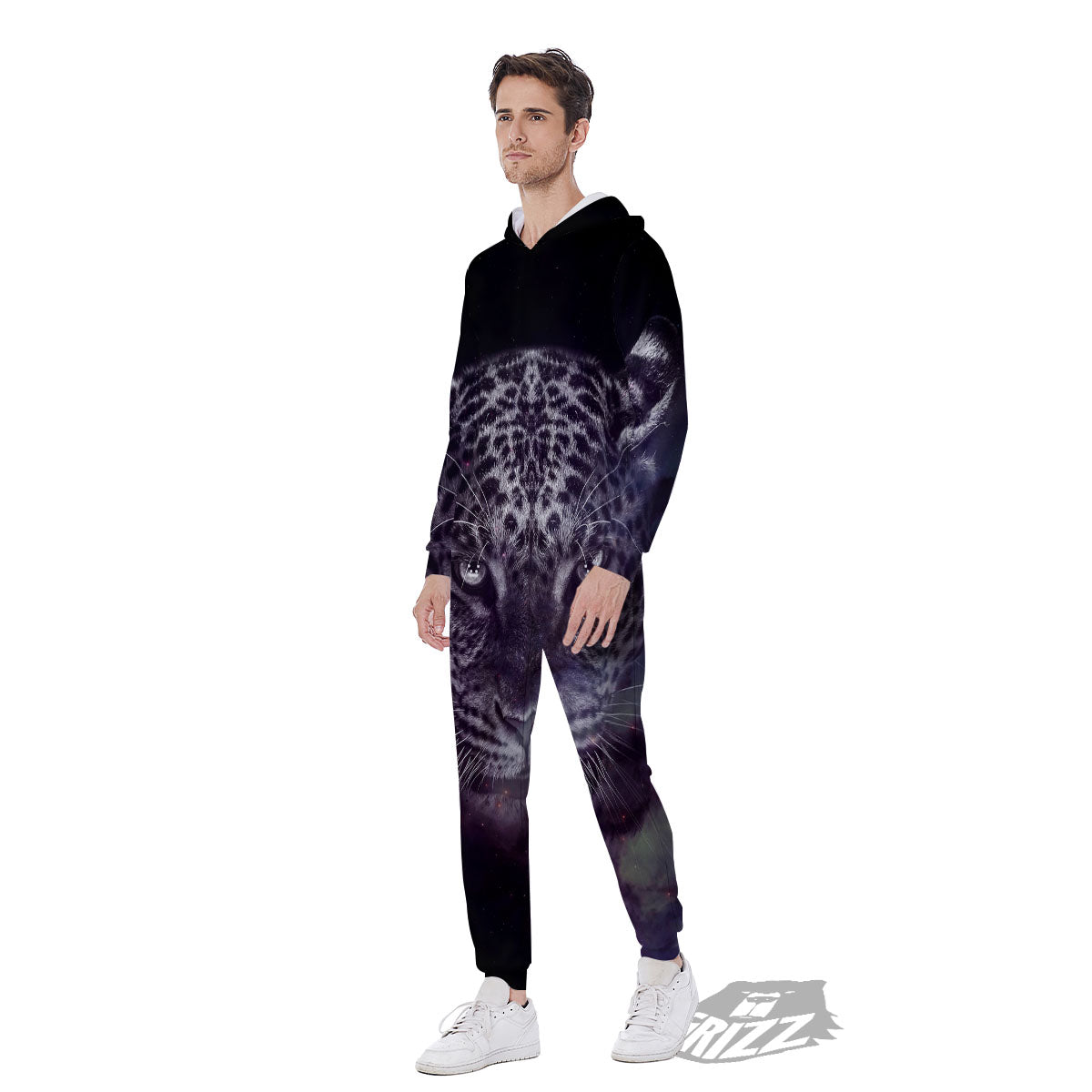 Jaguar Galaxy Print Men's Jumpsuit-grizzshop