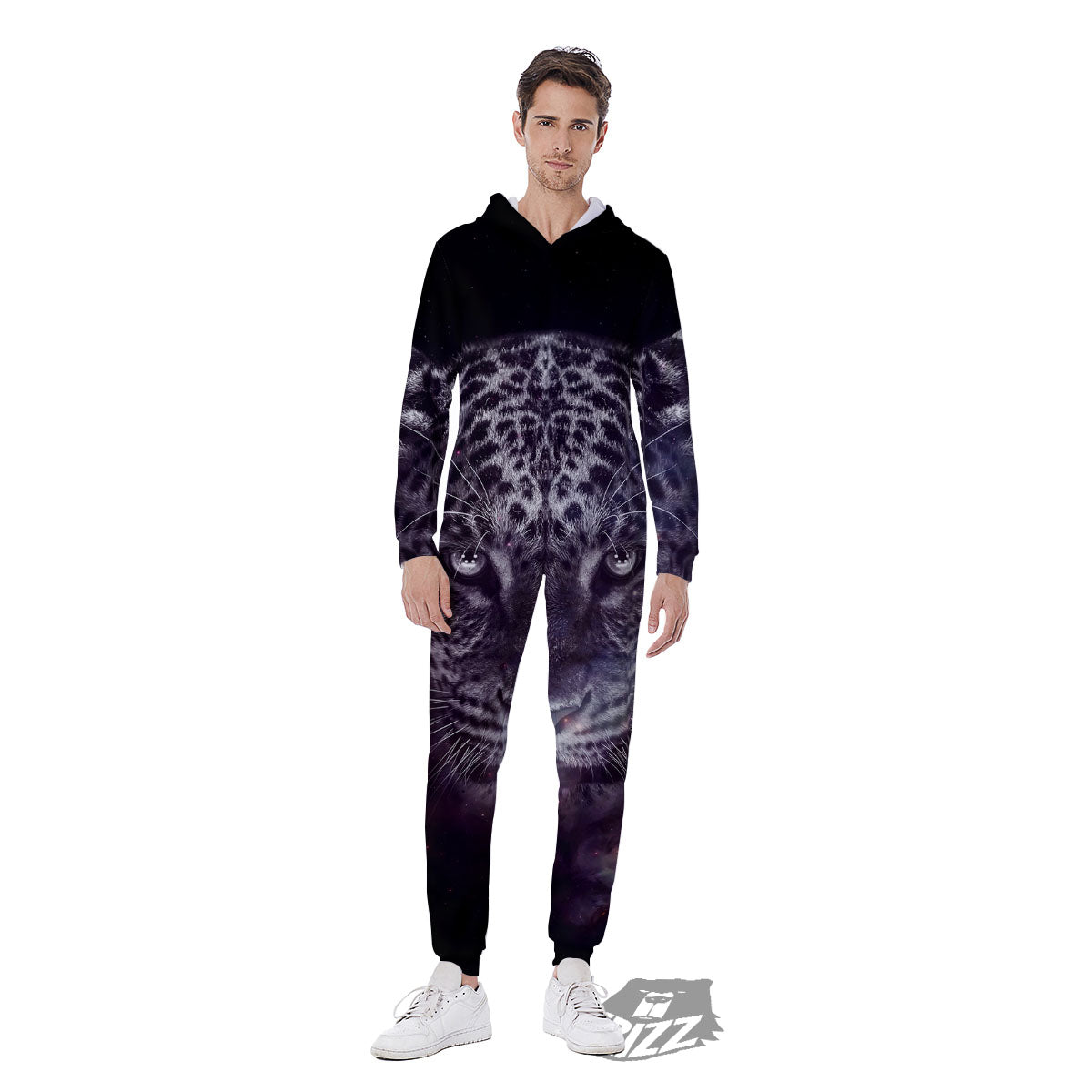 Jaguar Galaxy Print Men's Jumpsuit-grizzshop