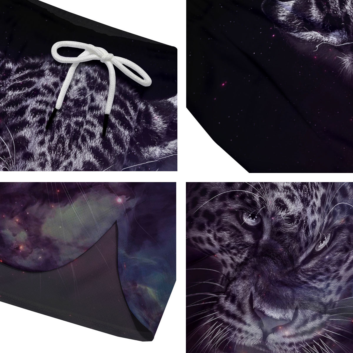 Jaguar Galaxy Print Men's Running Shorts-grizzshop